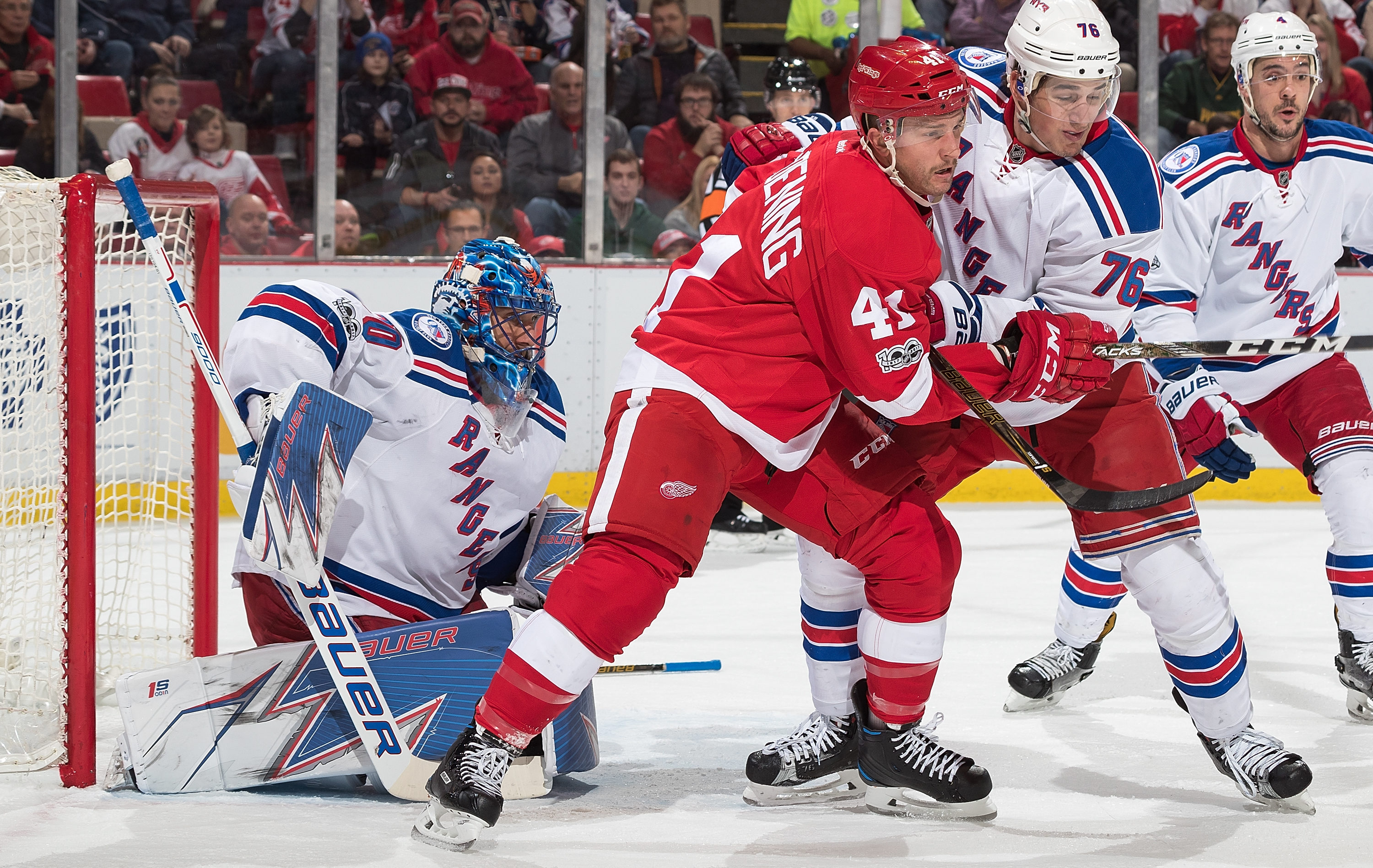 Rangers Lundqvist Red Wings ROAD GETTY